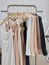Women Casual Satin Spaghetti Straps Maxi Dress With Shirts